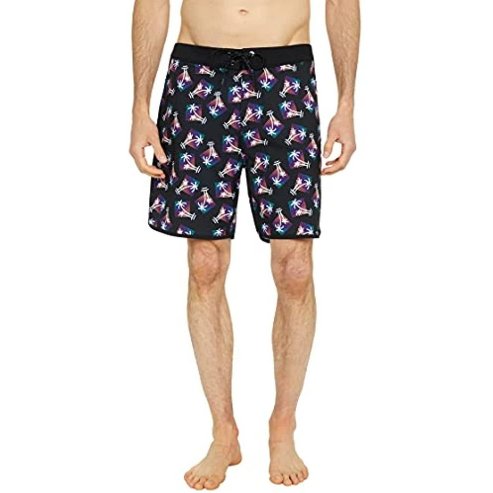 Hurley Phantom Palm Trees Morro 18" Boardshorts Swim Trunks Beach Shorts Size 33